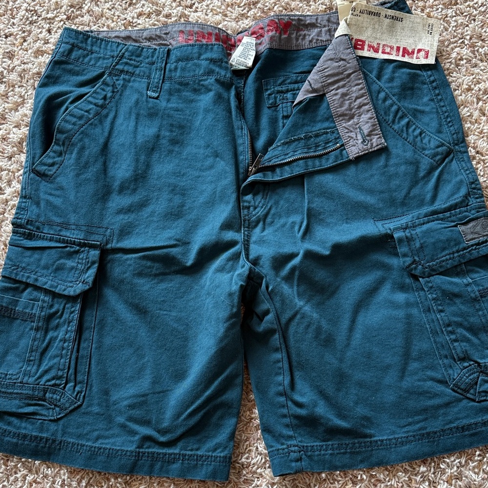 UNIONBAY Men's Teal Cargo Shorts
